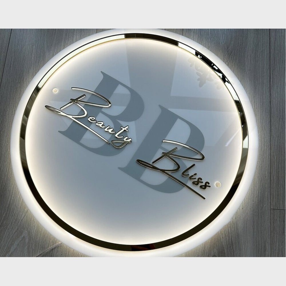 Beauty Bliss Acrylic Business Logo Sign