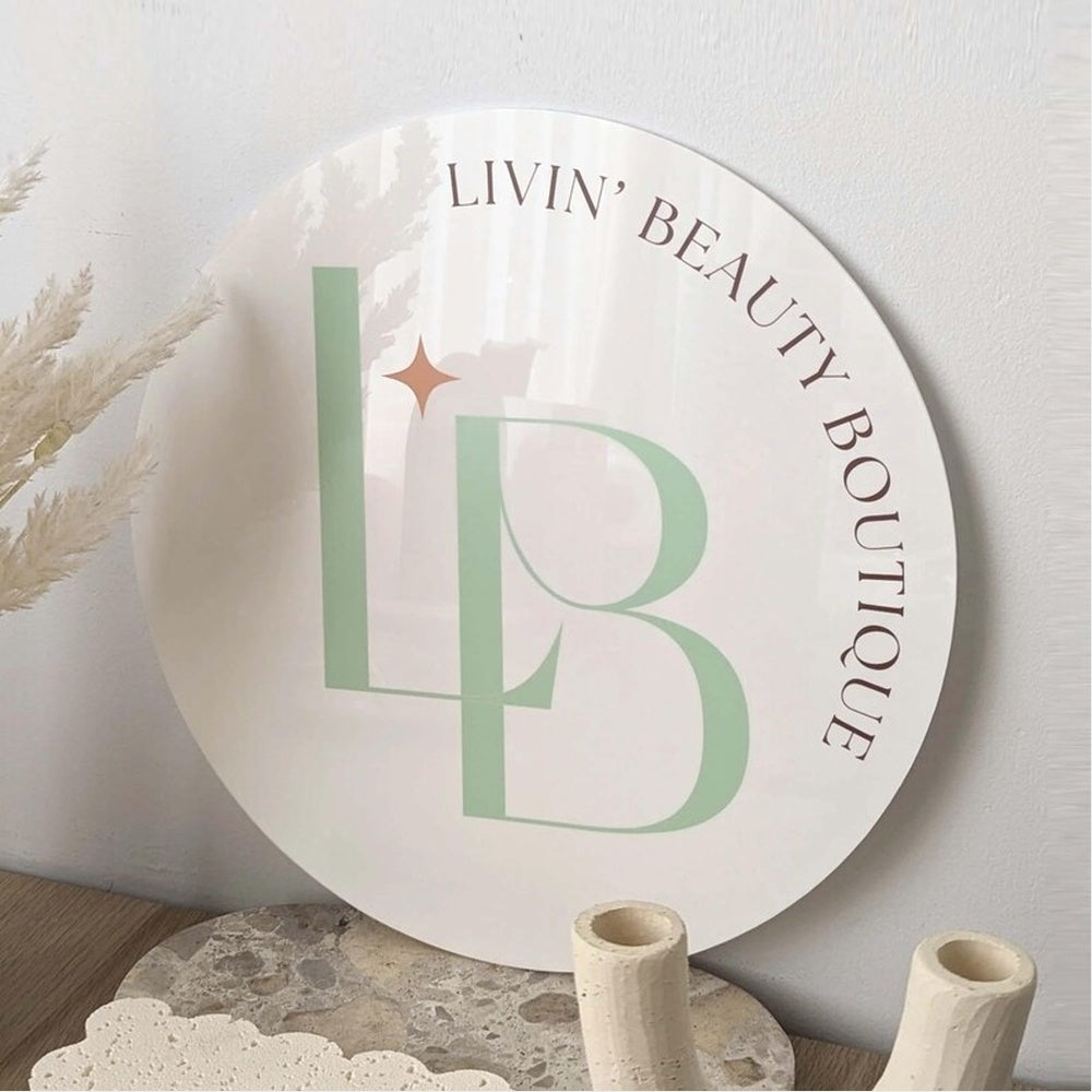 Beauty Boutique Acrylic Business Logo Sign