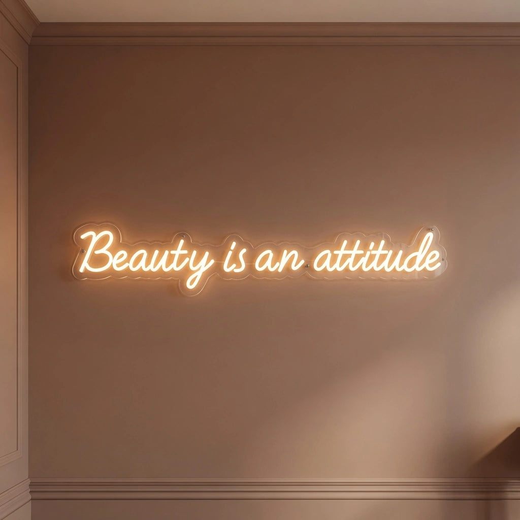 Beauty Is An Attitude LED Neon Sign - 01 Original Product Image