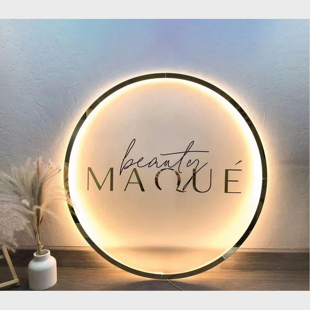 Beauty Maque Acrylic Business Logo Sign