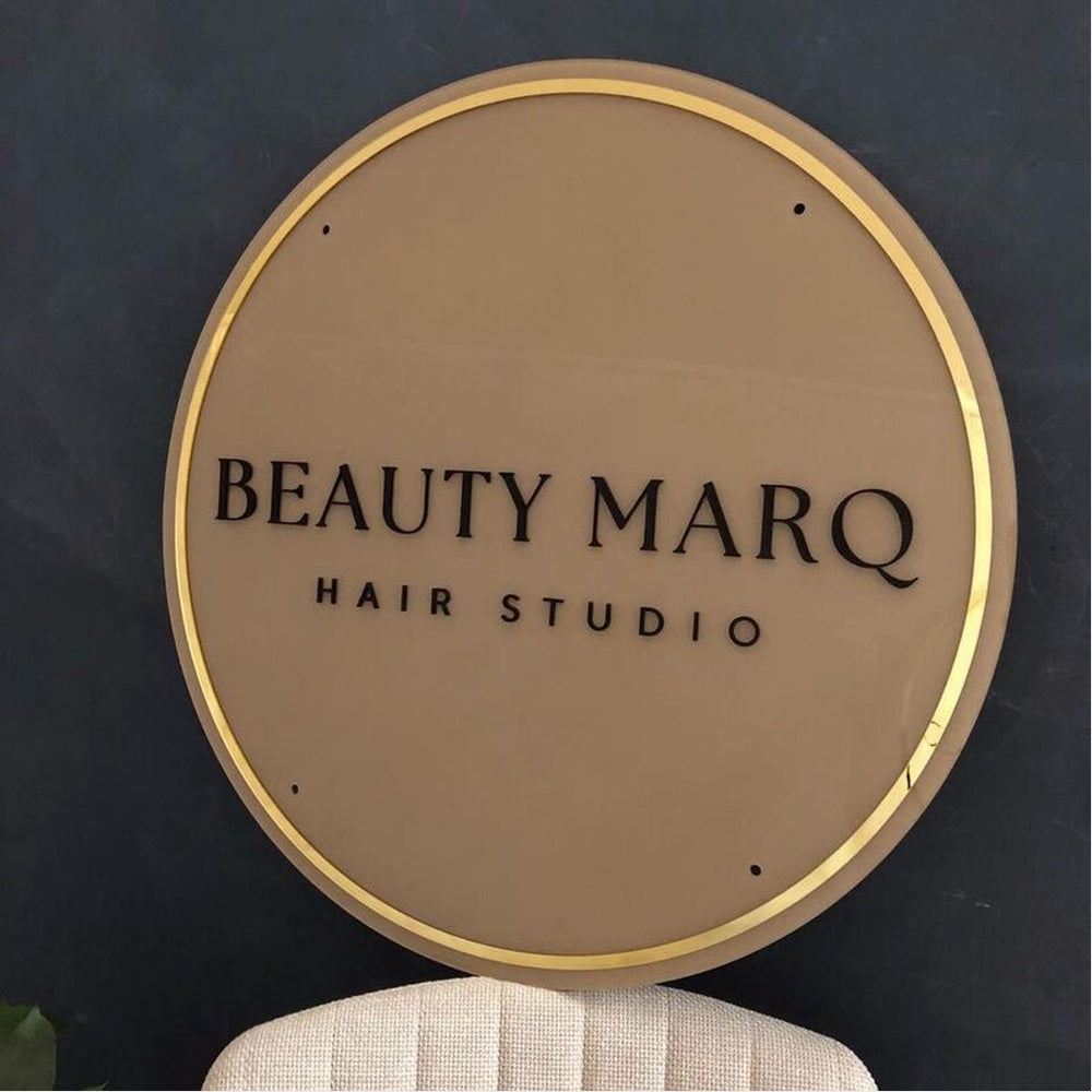 Beauty Maro Hair Studio Acrylic Business Logo Sign