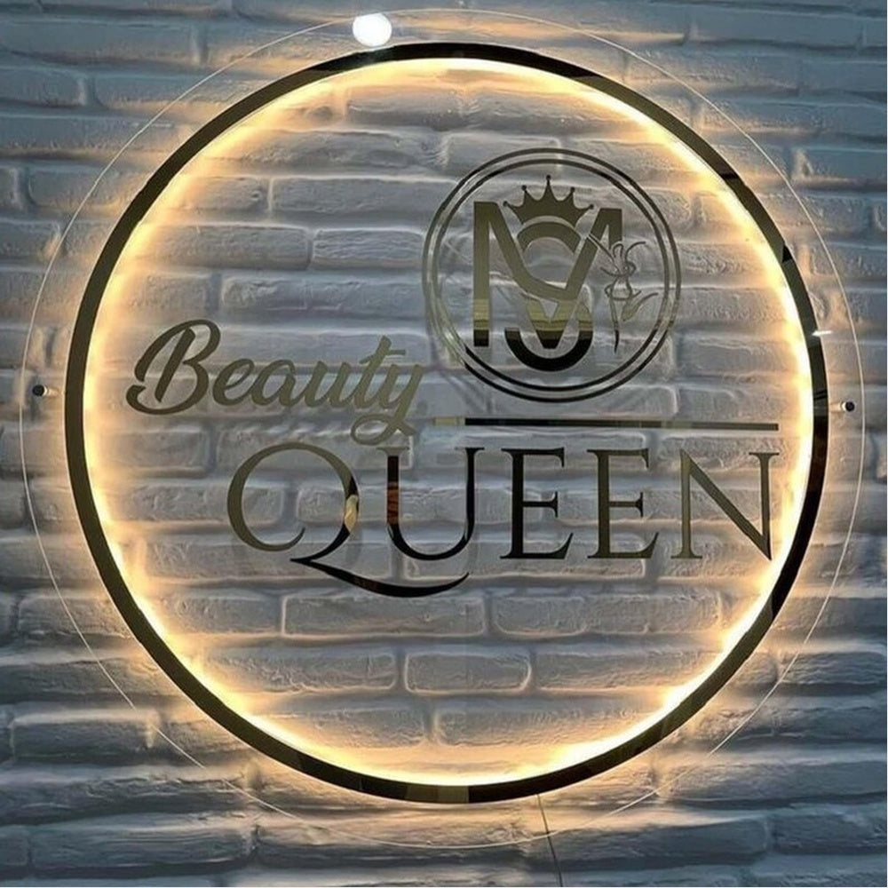 Beauty Queen Acrylic Business Logo Sign