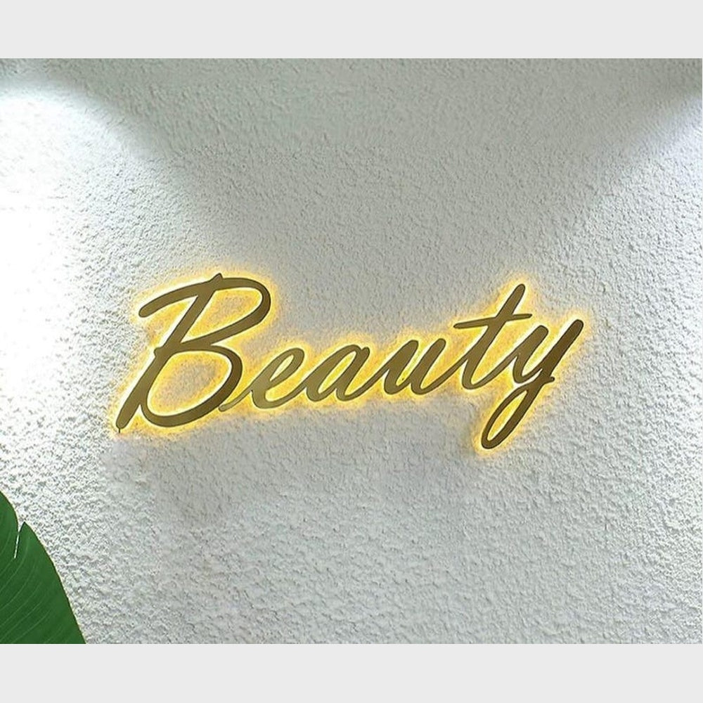 Beauty Script 3D Backlit Channel Letters Led Light Sign