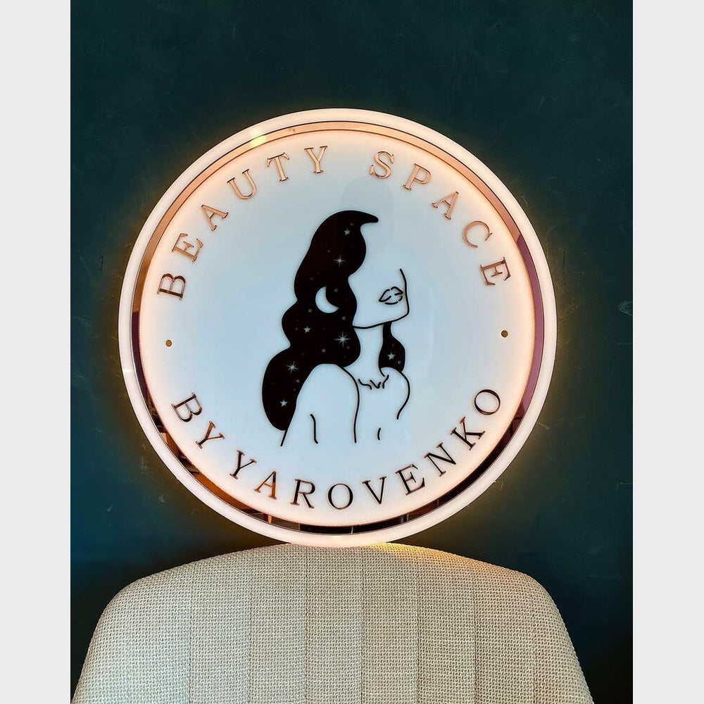 Beauty Space Acrylic Business Logo Sign