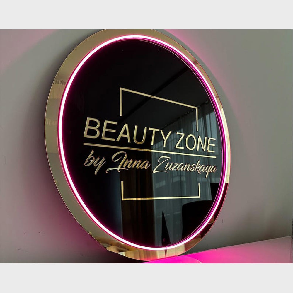 Beauty Zone Acrylic Business Logo Sign