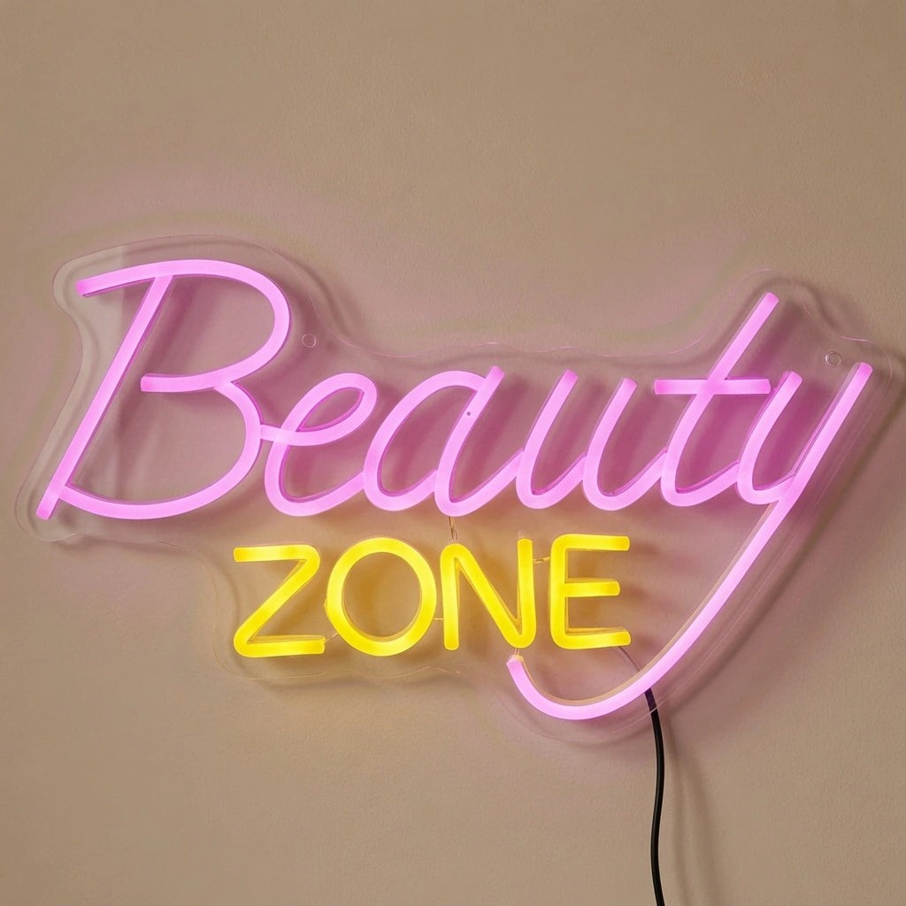 Beauty Zone LED Neon Sign - 01 Original Product Image