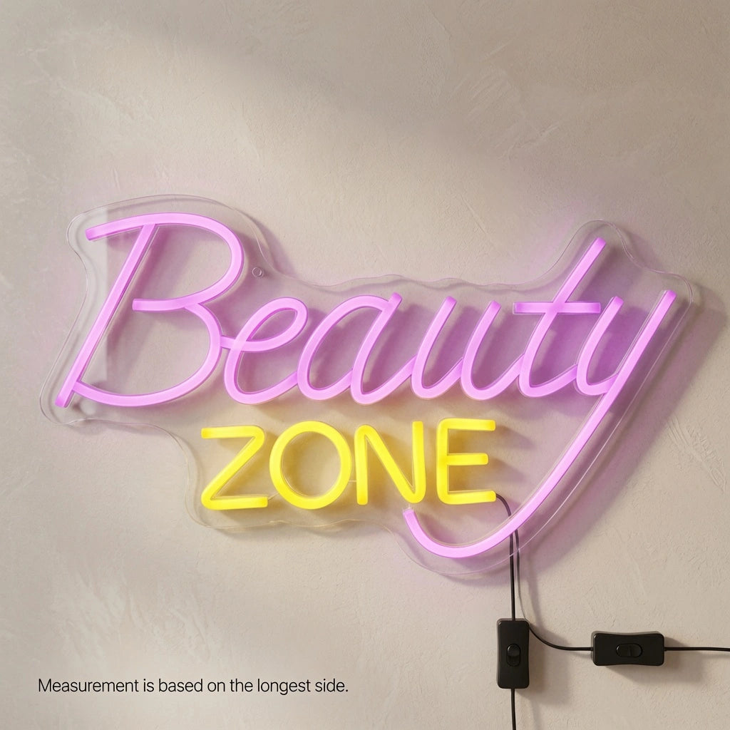 Beauty Zone LED Neon Sign - 04 Size Image
