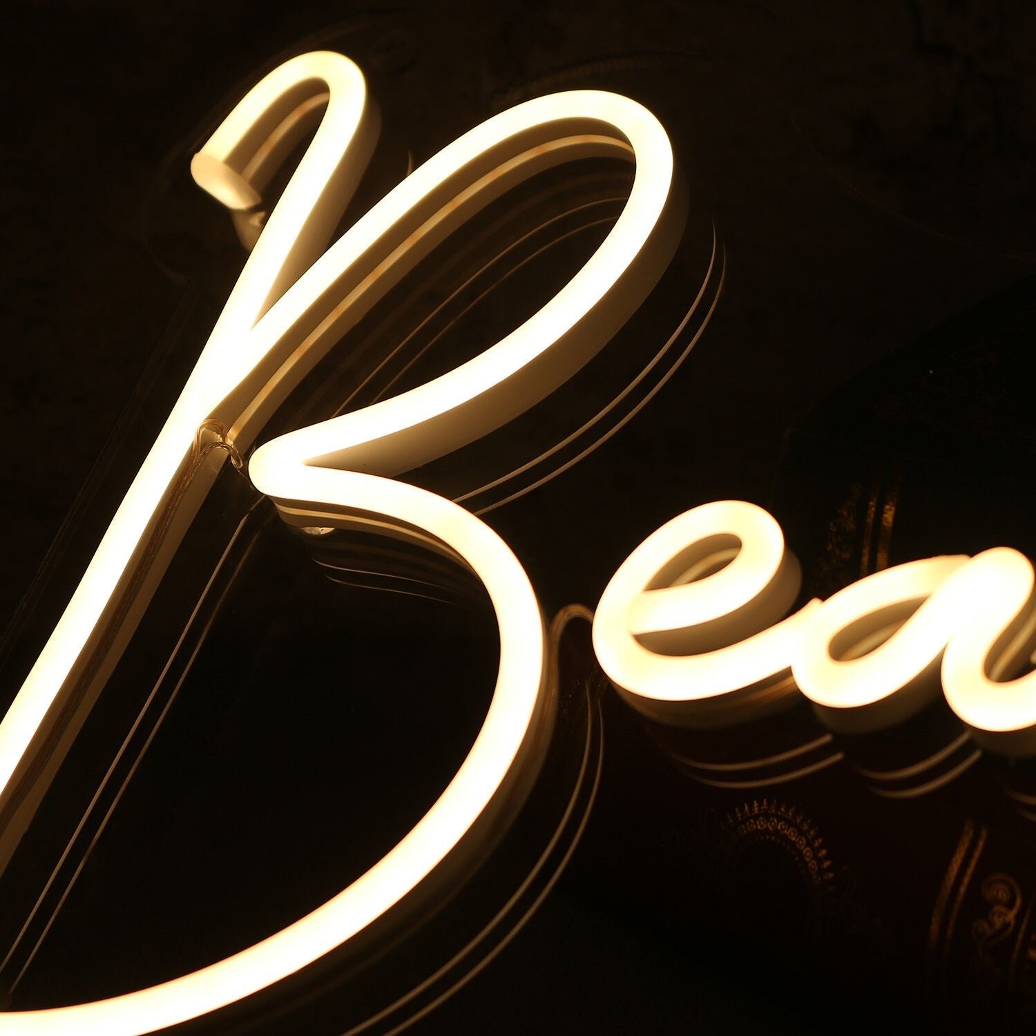 Beautys Yellow Led Neon Sign Wall Art - Shineneon