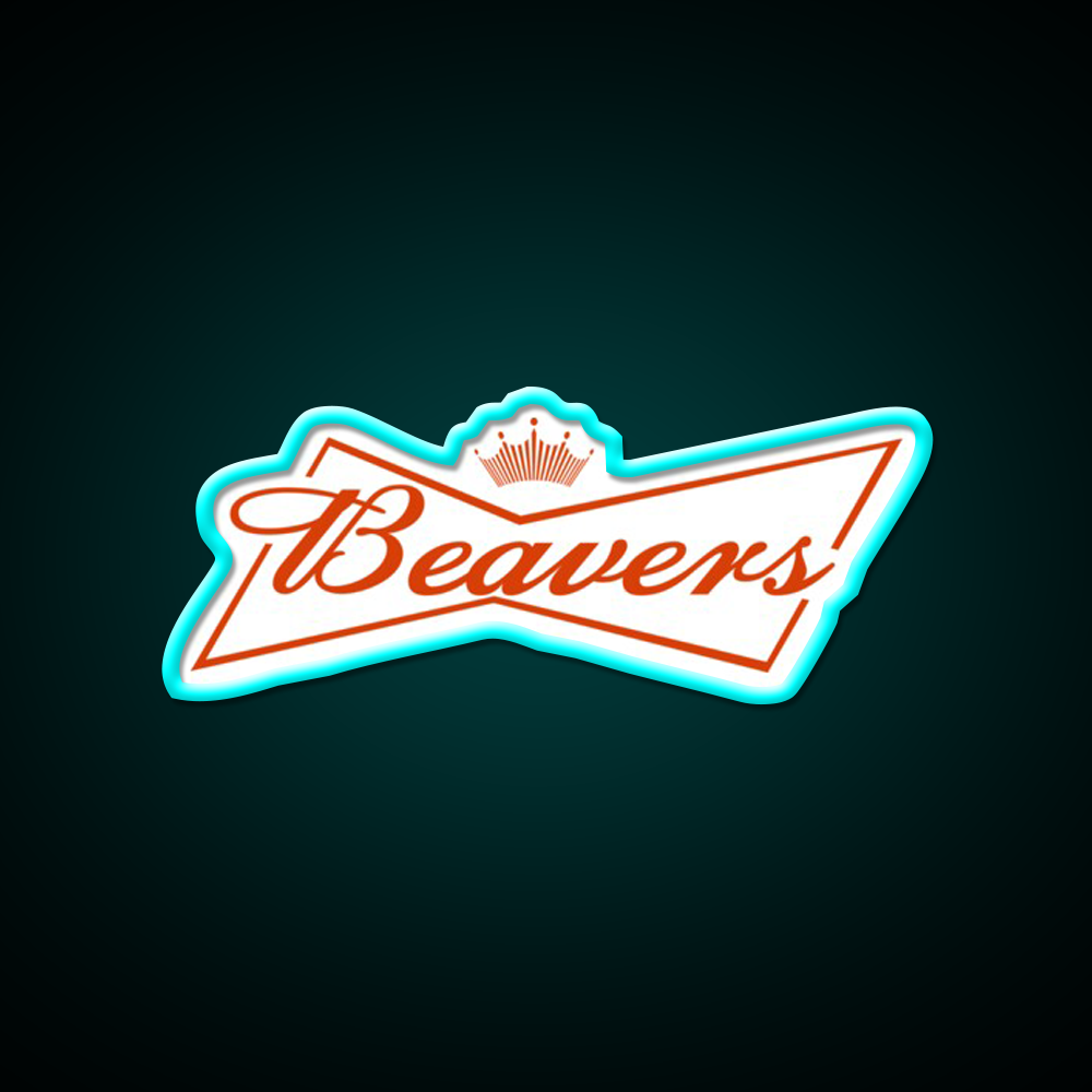 Beavers Beer Bar Decor Led Neon Sign Rgb Color - Size and dimension reference