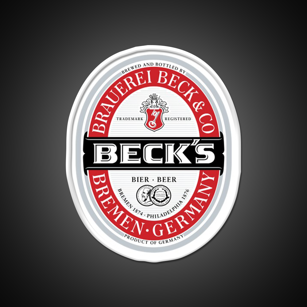 Beck Beer Logo Local Beer Brewery Logo Beer Bar Decor Led Neon Sign Rgb Color - LED neon sign view 11