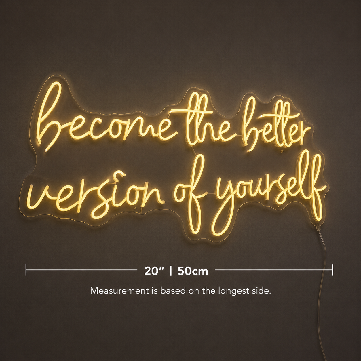 Become The Better Version Of Yourself LED Neon Sign - 04 Size Image