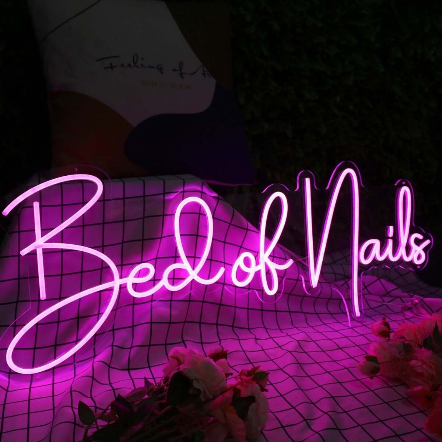 Bed Of Nails Purple Led Neon Sign - Shineneon