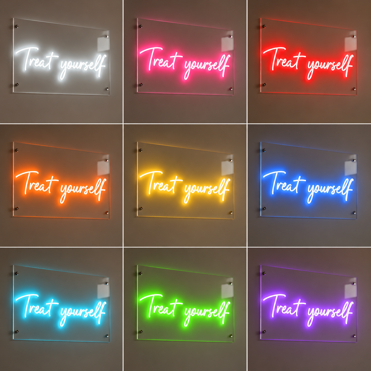 Bedroom Vertical Wall Decor LED Neon Sign Home Decor color grid