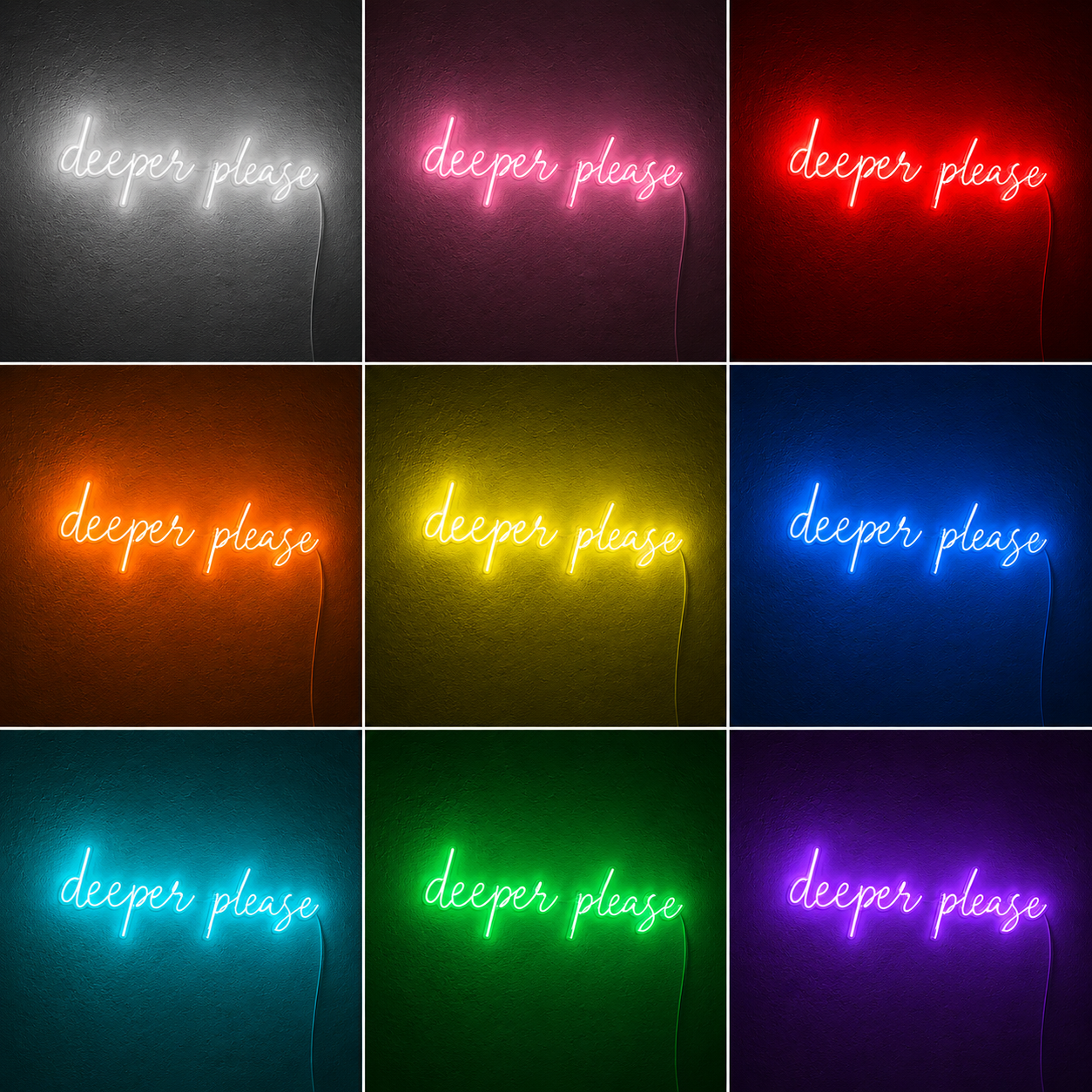 Bedroom Wall Decor Accent LED Neon Sign Home Art color grid