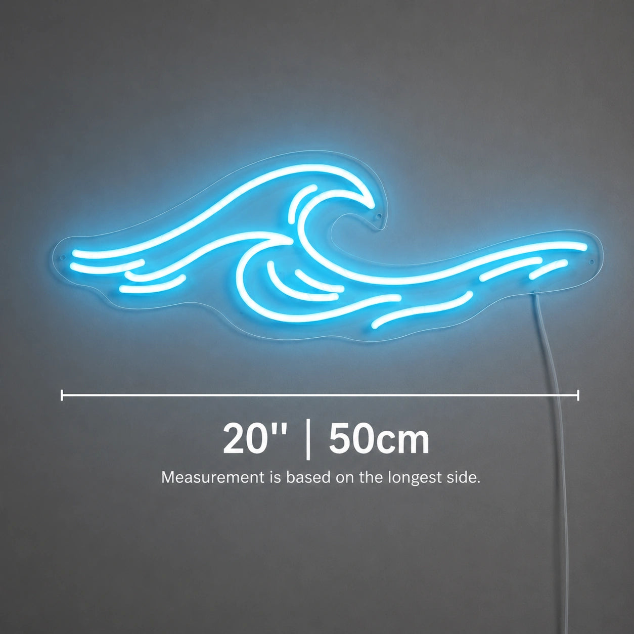 Bedside Ocean Wave Neon Sign LED Neon Sign size image