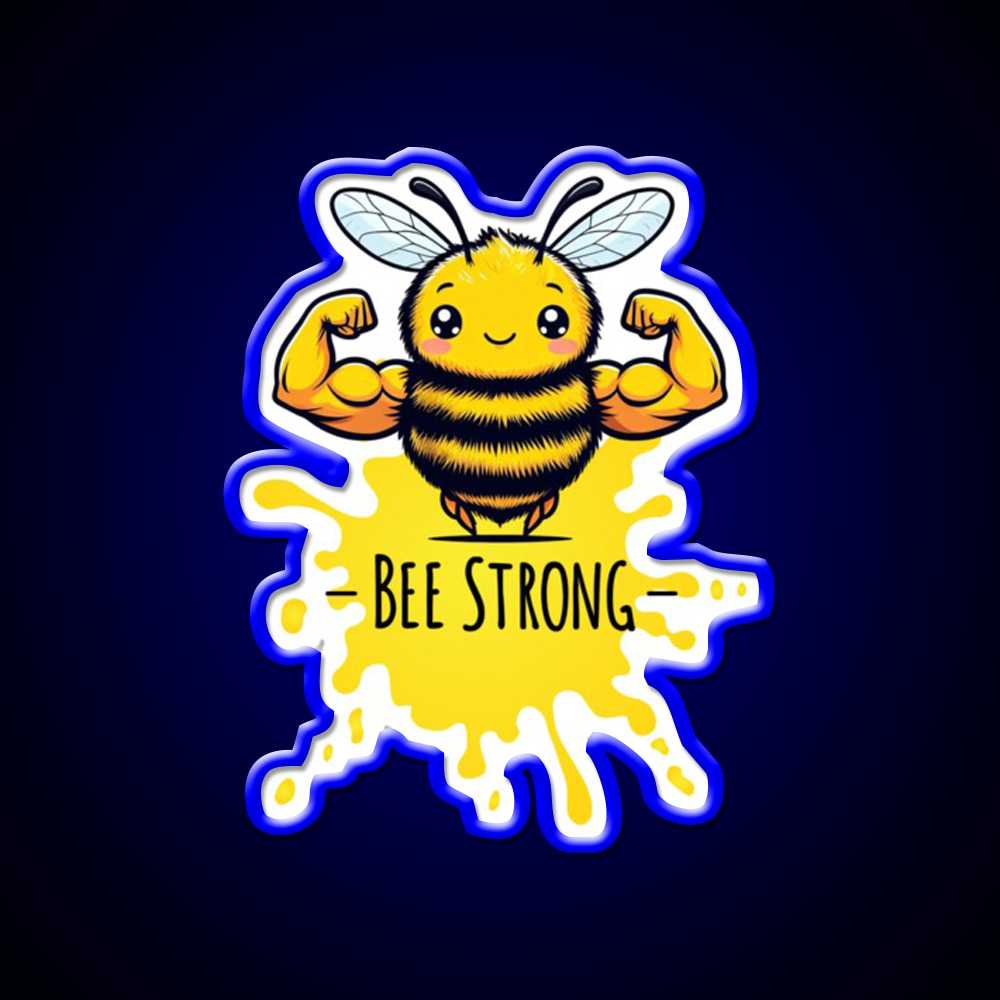 Bee Strong Buzz Gym Fitness Led Neon Sign Rgb Color