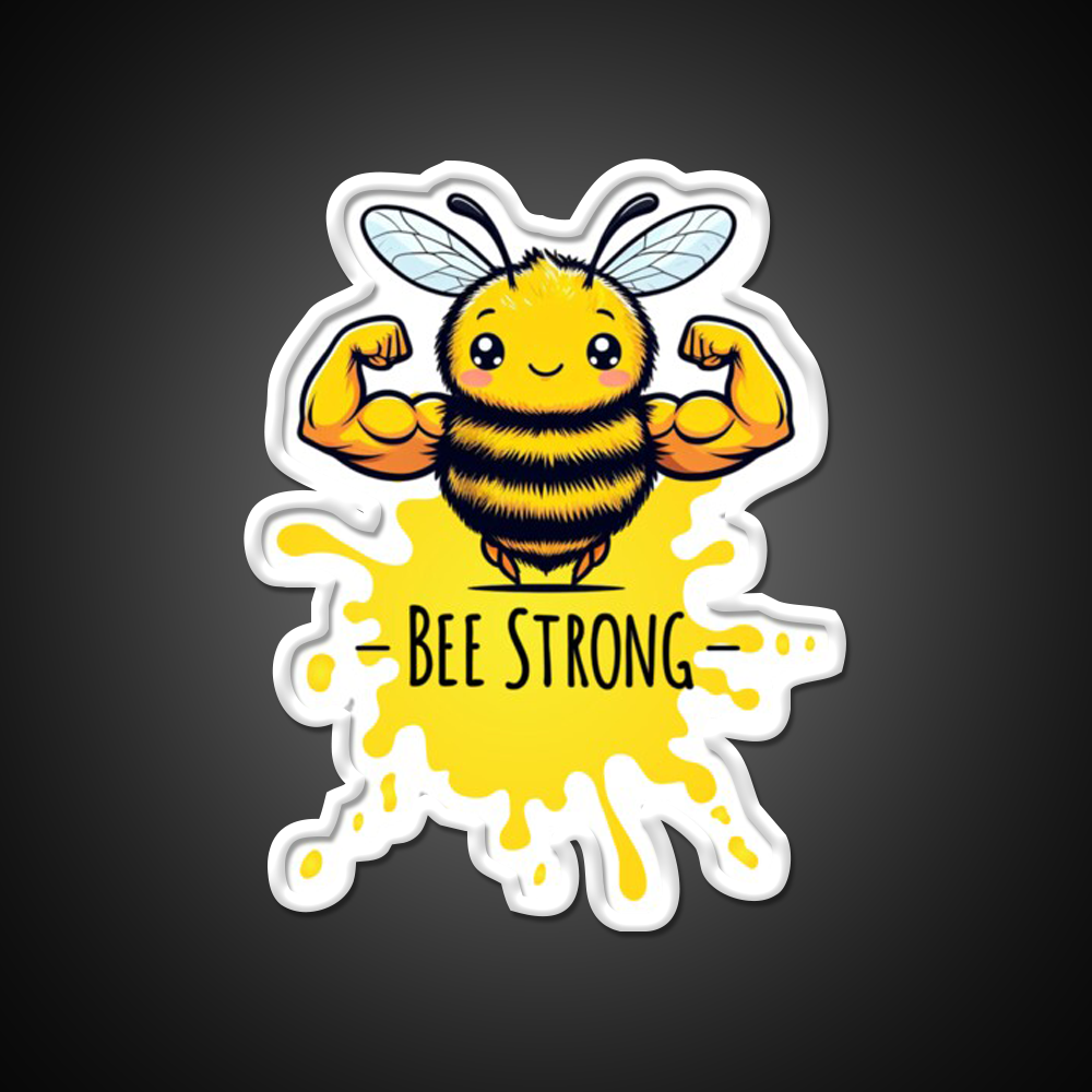 Bee Strong Buzz Gym Fitness Led Neon Sign Rgb Color