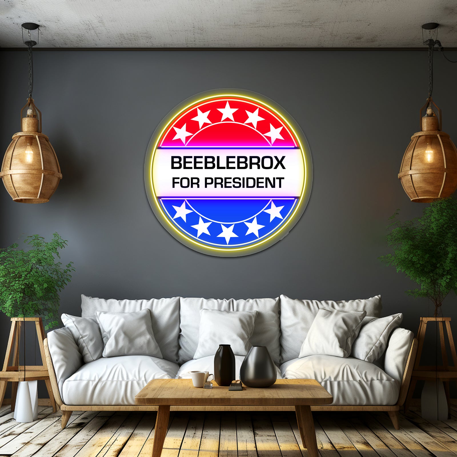 Beeblebrox For President Artwork Led Neon Sign - LED neon sign view 7