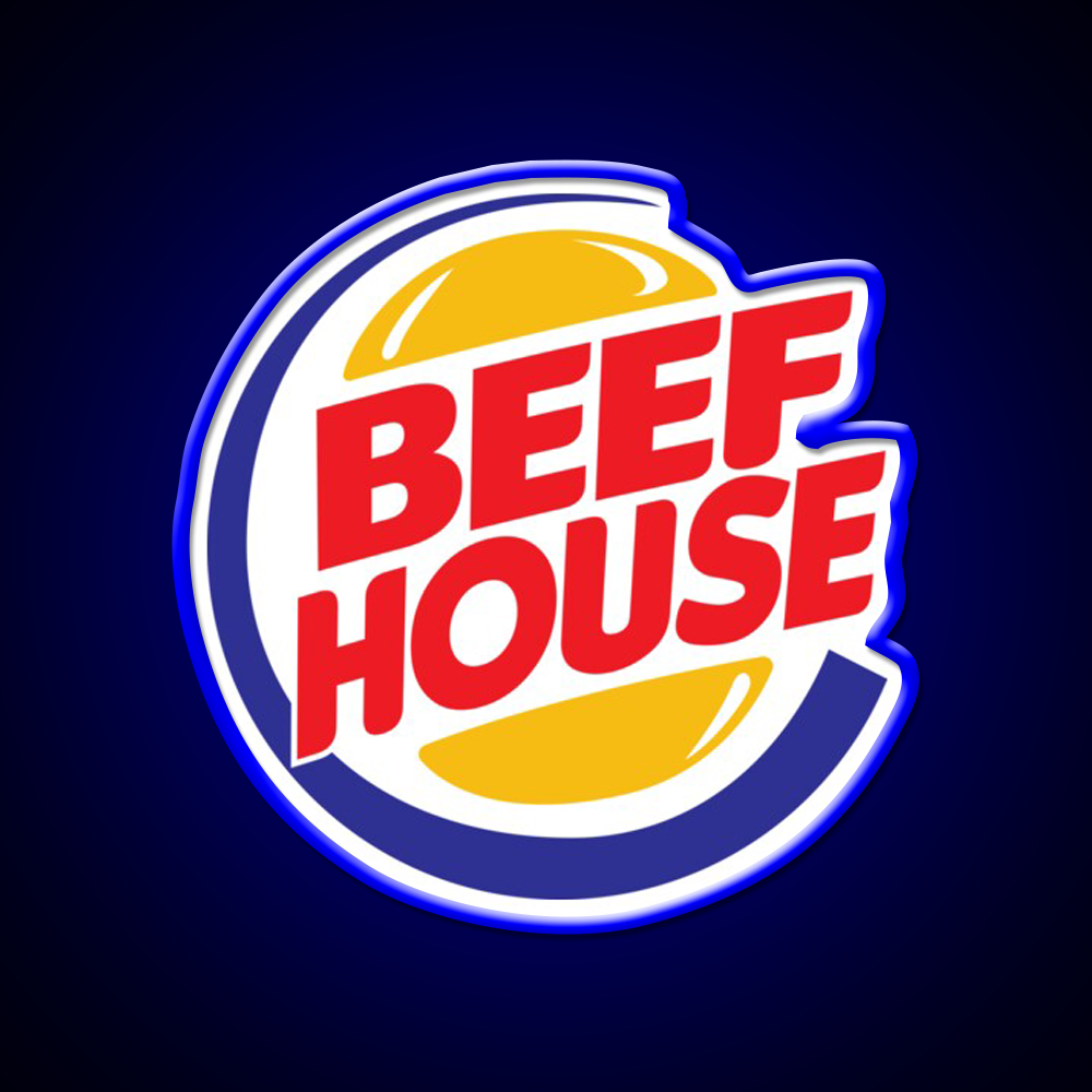 Beeeef Fast Food Led Neon Sign For Burger Place Rgb Color