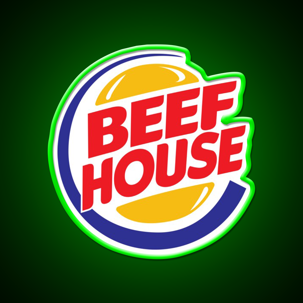 Beeeef Fast Food Led Neon Sign For Burger Place Rgb Color