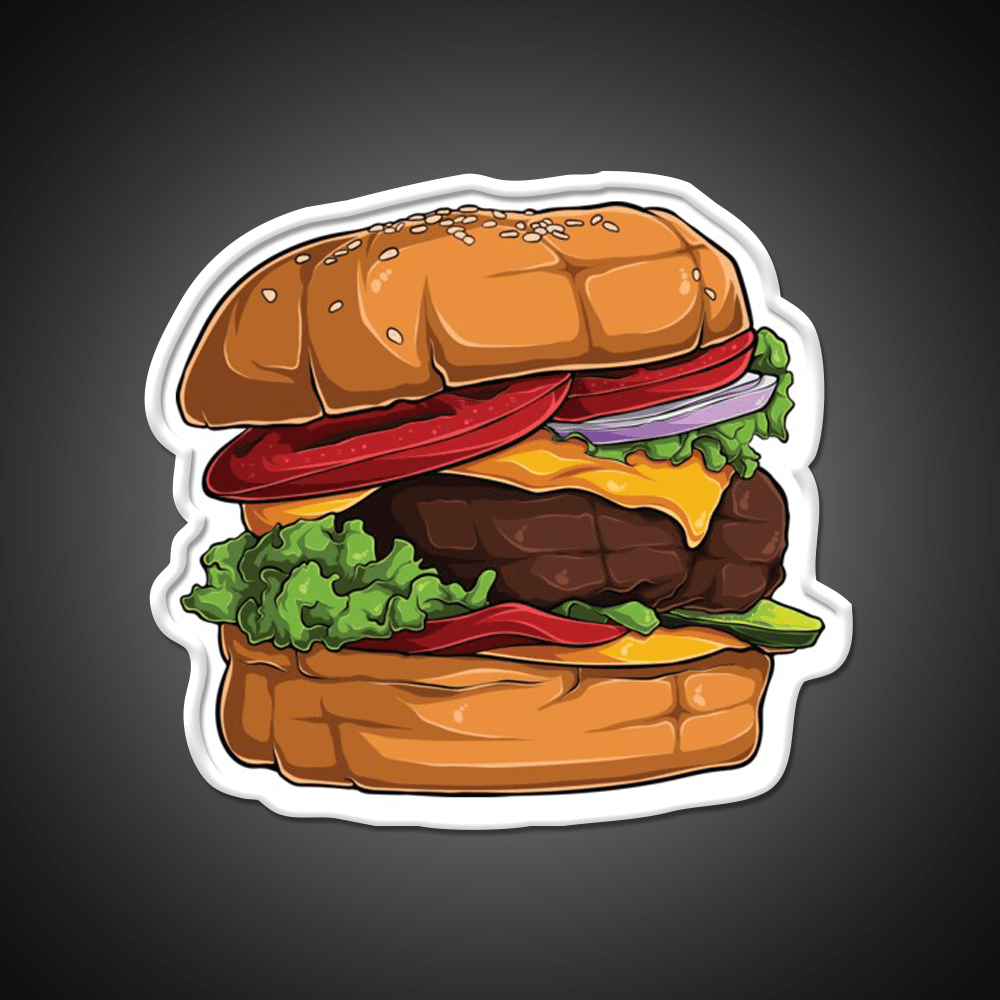 Beef Cheeseburger Snack Food Led Neon Sign Rgb Color - Shineneon