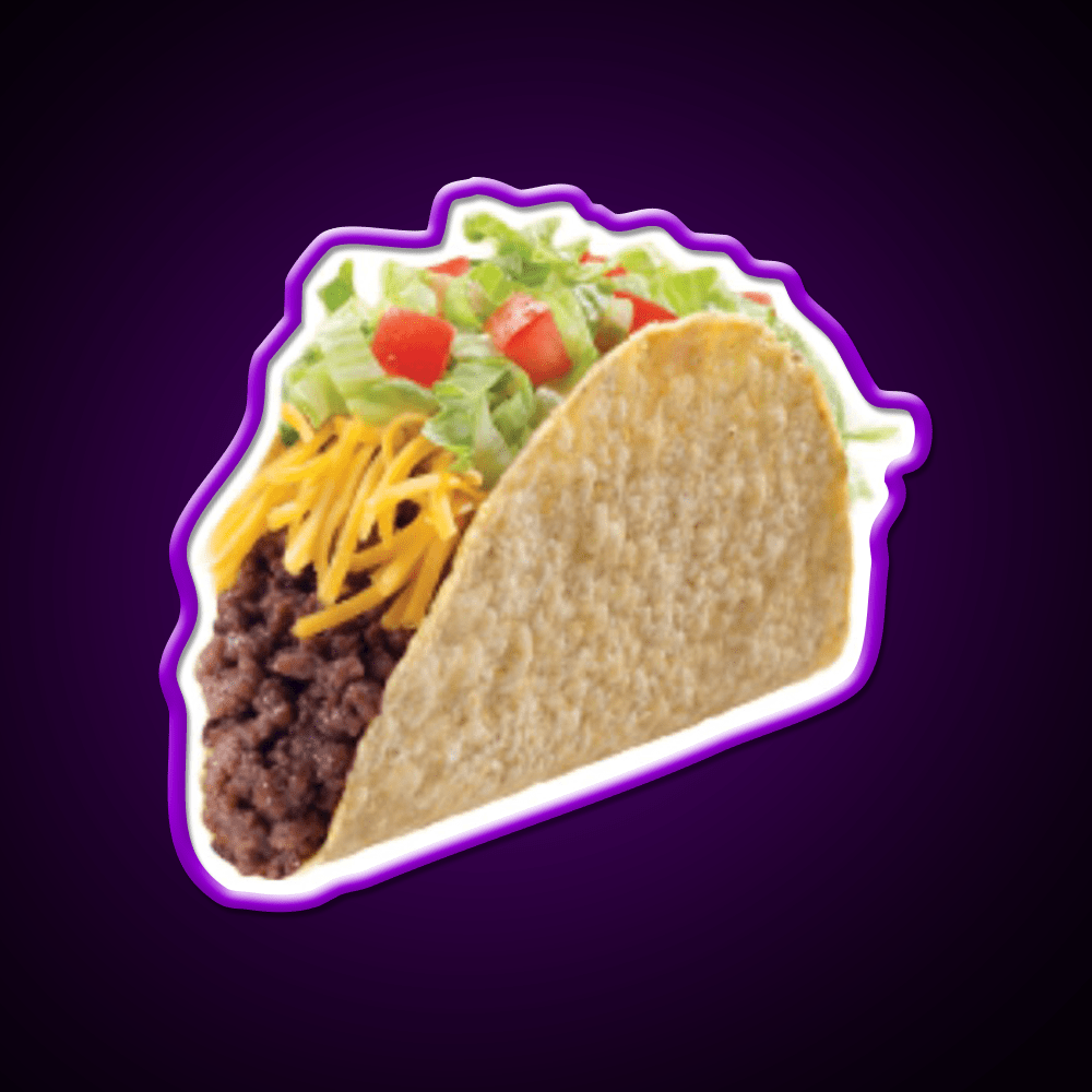 Beef Taco Led Neon Sign Mexican Food Sign Rgb Color - Shineneon