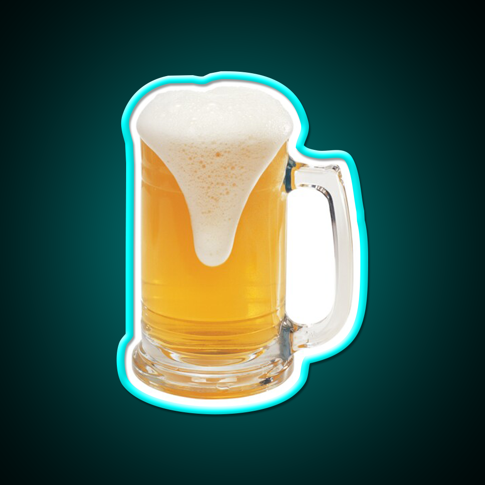 Beer A Pint Of Beer Bar Decor Led Neon Sign Rgb Color - Size and dimension reference