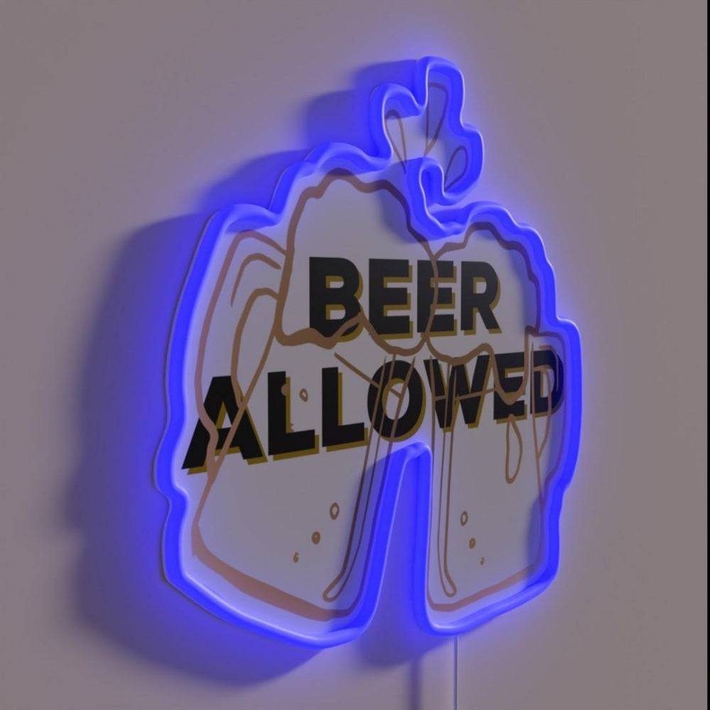Beer Allowed Rgb Led Neon Sign - LED neon sign close-up detail