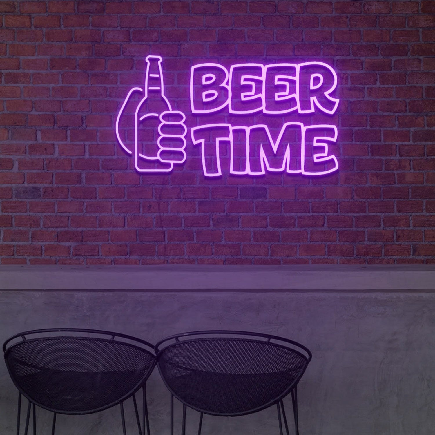 Beer And Beer Time For Bar Neon Light Signs Custom Neon Sign For Wedding | Shineneon