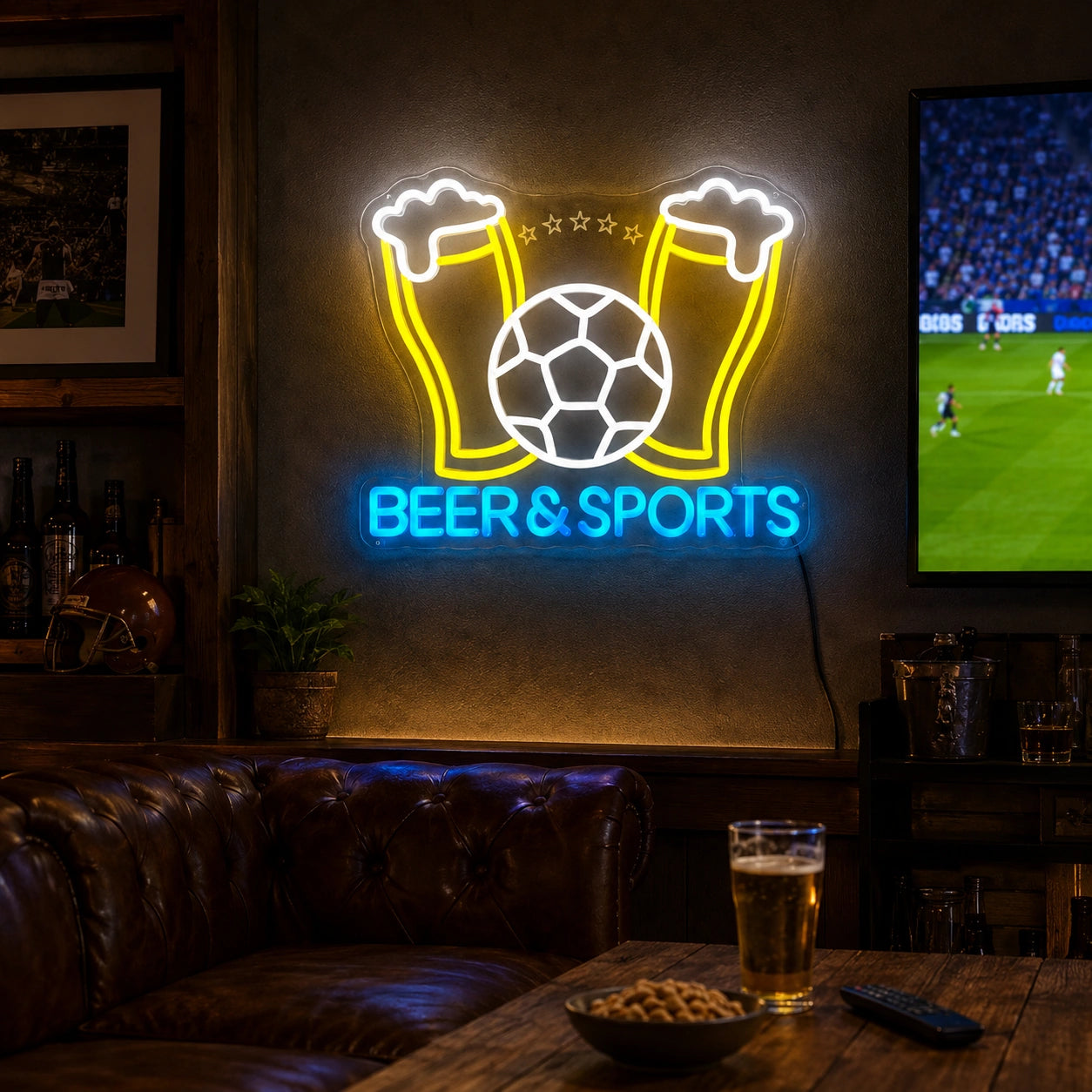 Beer And Sports Neon Sign LED Neon Sign real lifestyle scene