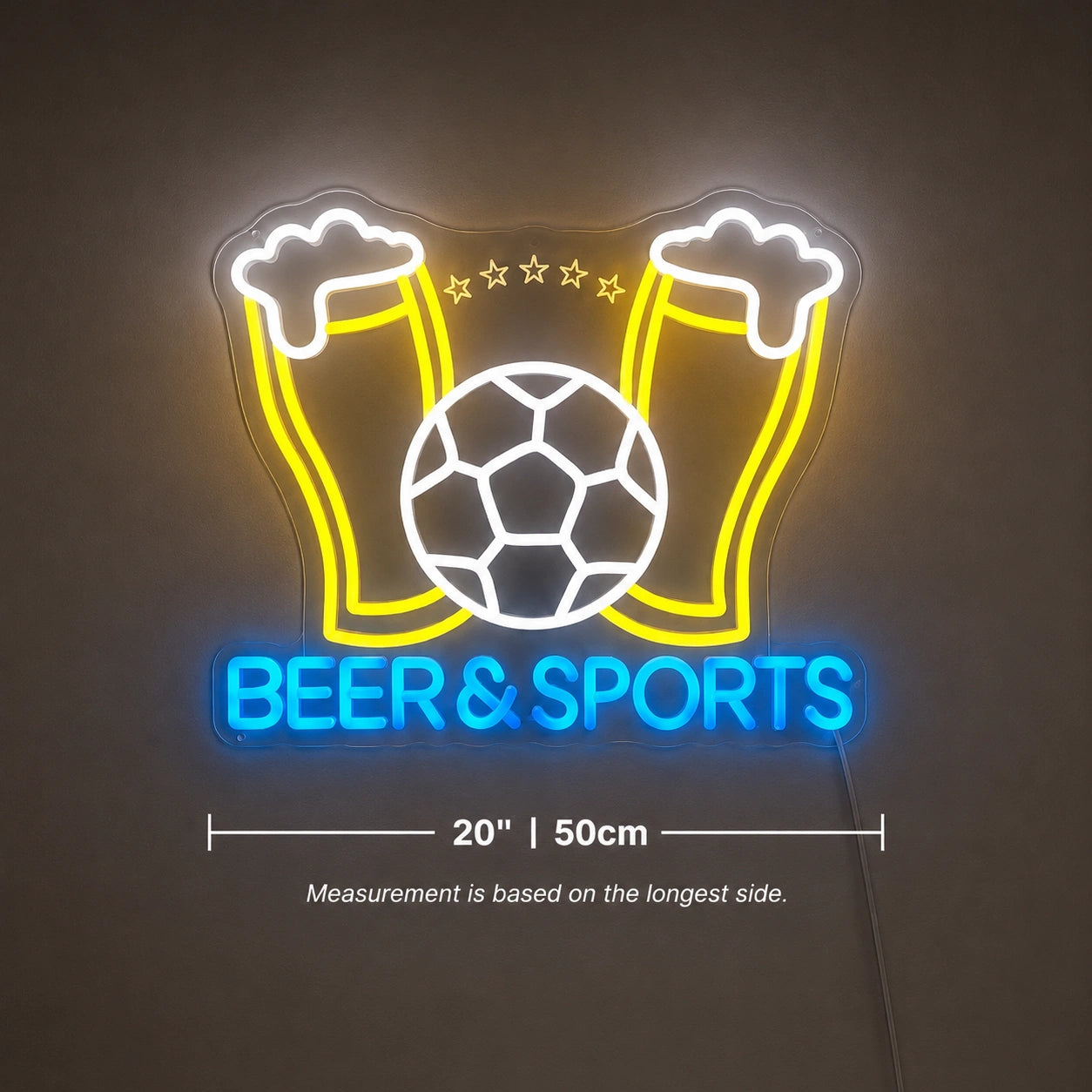 Beer And Sports Neon Sign LED Neon Sign size image