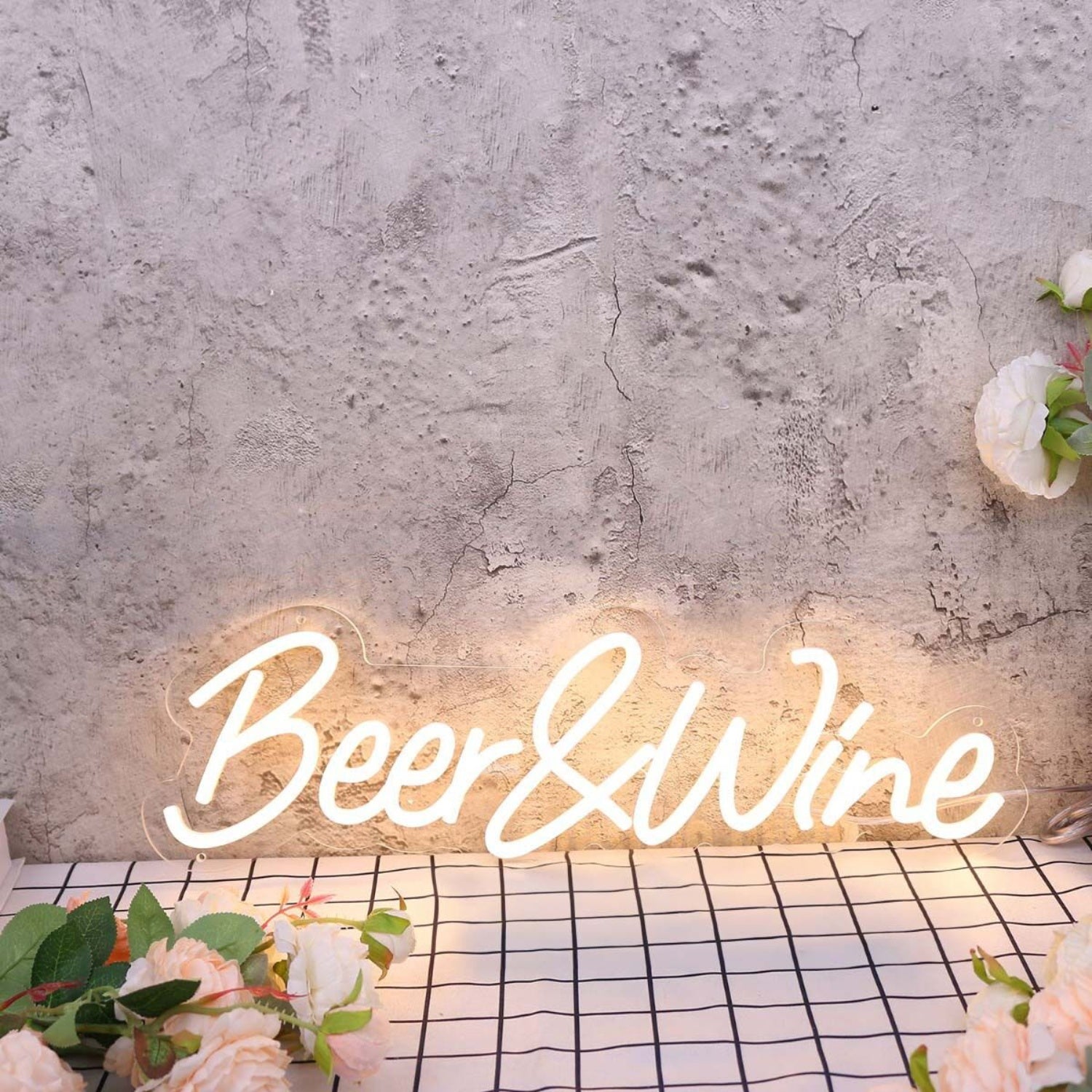 Beer And Wine Yellow Led Neon Sign - Shineneon