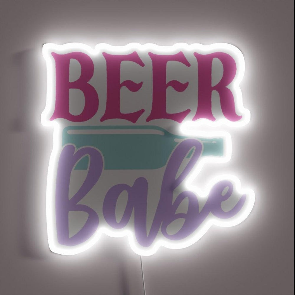 Beer Babe Rgb Led Neon Sign - Custom LED neon sign front view