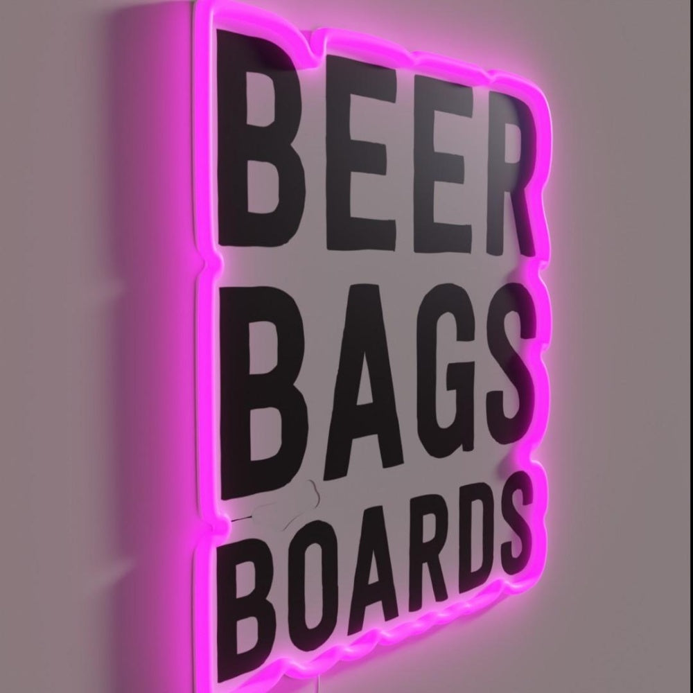Beer Bags Boards For Cornhole Rgb Led Neon Sign - LED neon sign close-up detail