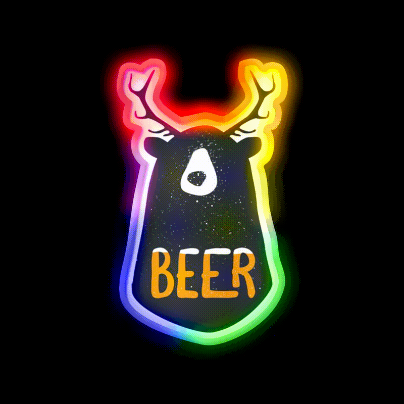 Beer Bar Decor Led Neon Sign Home Bar Decor Rgb Color - LED neon sign close-up detail