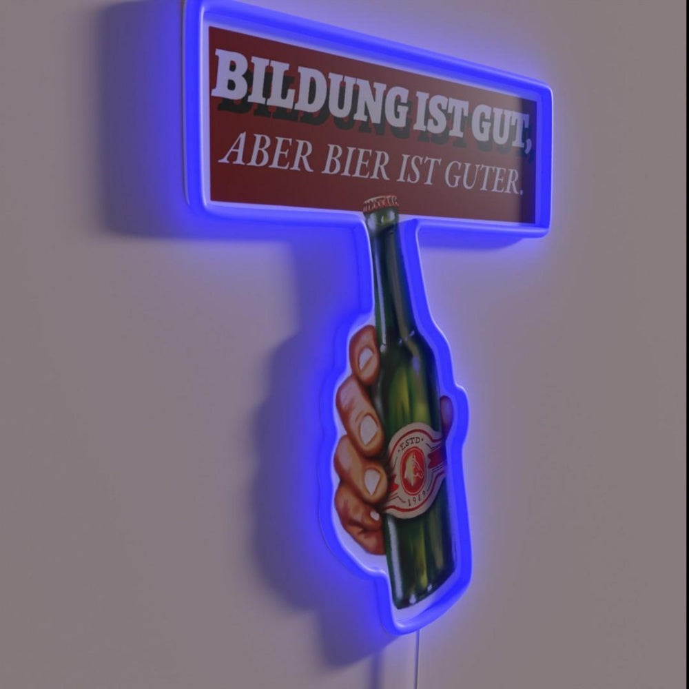 Beer Beer Lovers Funny Saying Hops Party Pils Rgb Led Neon Sign - LED neon sign close-up detail