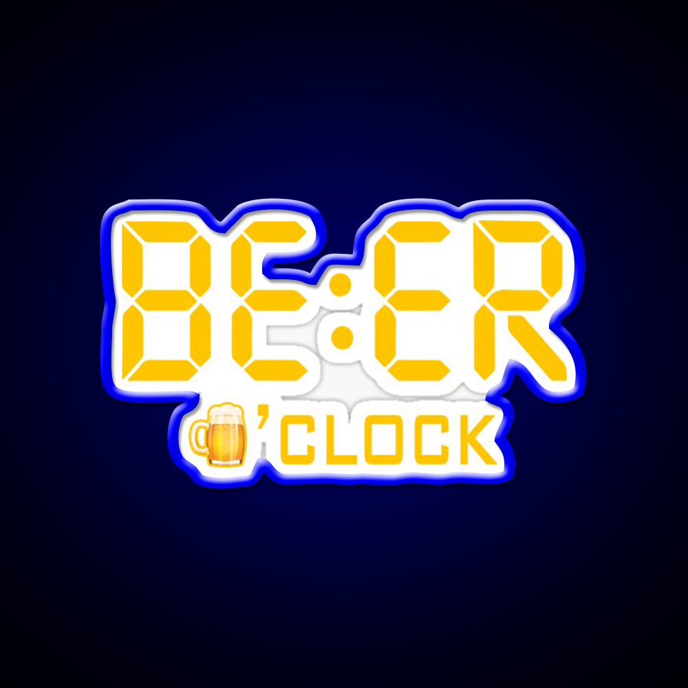 Beer Beer Oclock Beer Time B Man Cave Bar Led Neon Sign Rgb Color