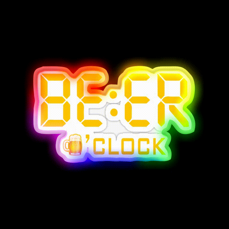 Beer Beer Oclock Beer Time B Man Cave Bar Led Neon Sign Rgb Color