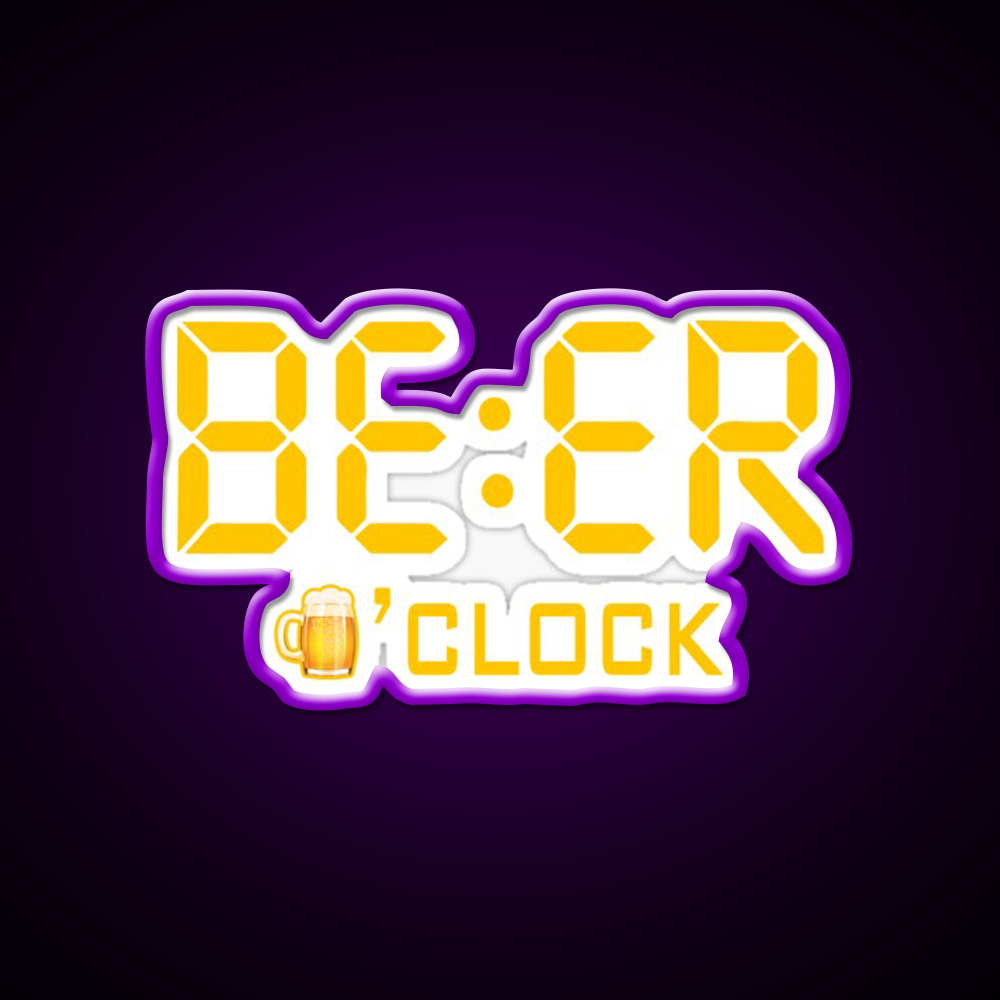Beer Beer Oclock Beer Time B Man Cave Bar Led Neon Sign Rgb Color
