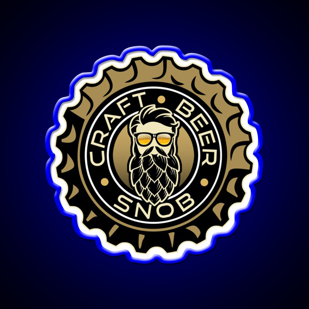 Beer Bottle Cap Craft Beer Snob Beer Bar Decor Led Neon Sign Rgb Color - LED neon sign view 5