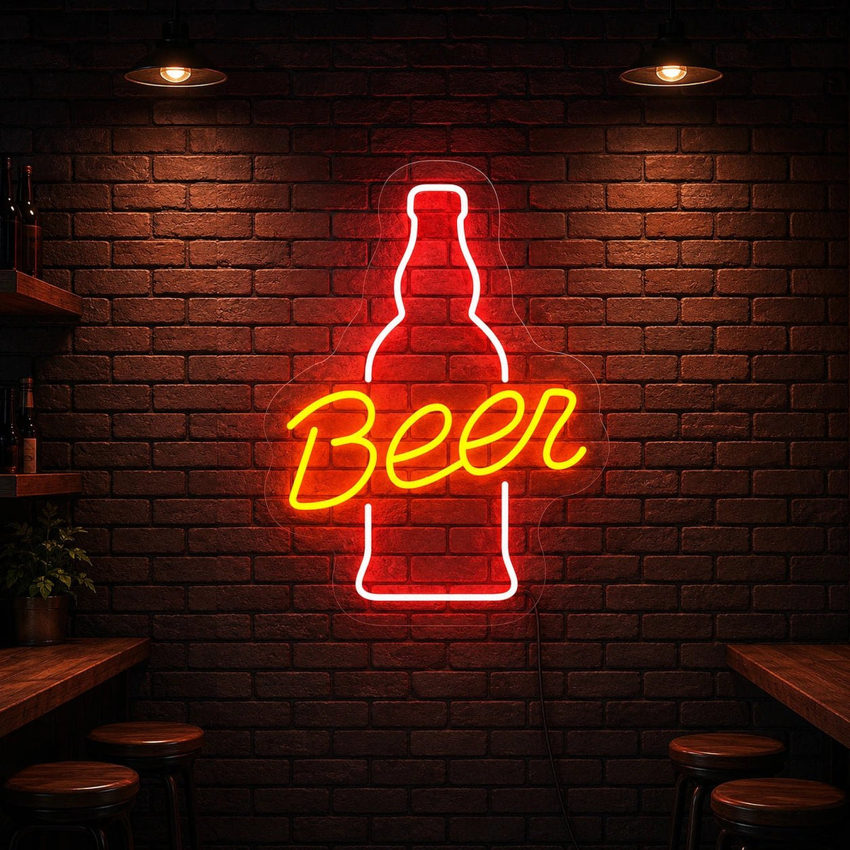 Beer Bottle LED Neon Sign Man Cave Neon Sign - Shineneon