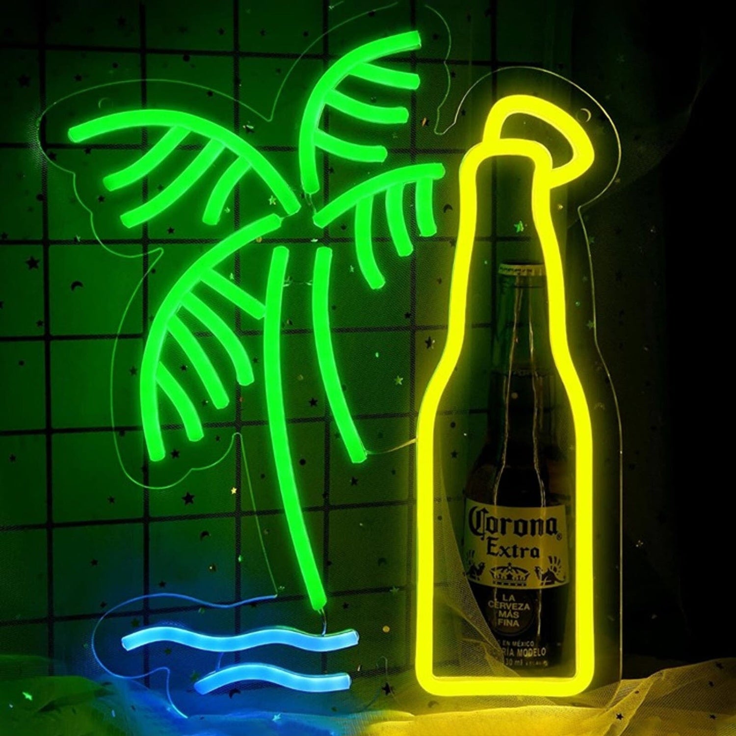 Beer Bottle Palm Tree Bar Neon Sign | Shineneon