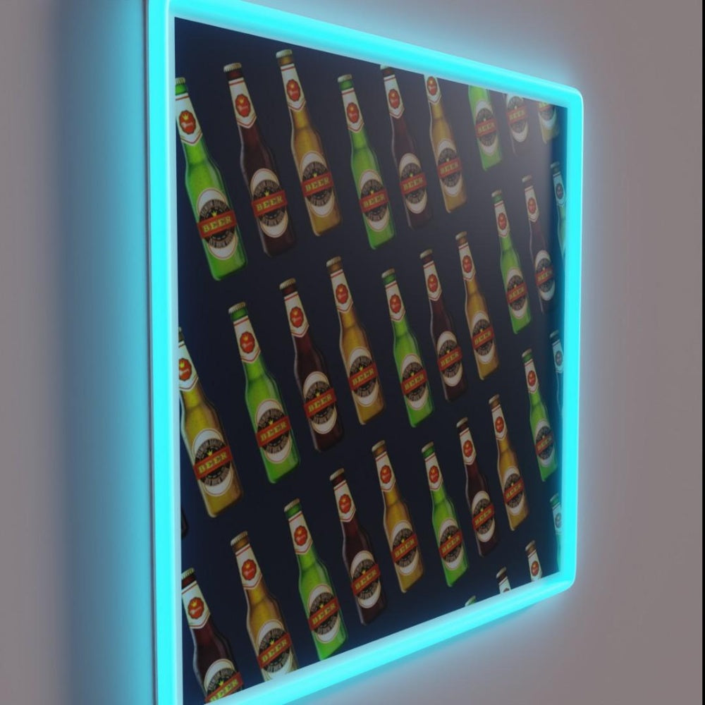 Beer Bottle Pattern Rgb Led Neon Sign - LED neon sign close-up detail