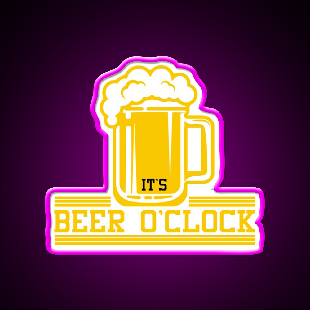Beer Brew Beer Lover Beverage Saying Gift Beer Bar Decor Led Neon Sign Rgb Color - Neon sign mounted on wall in room