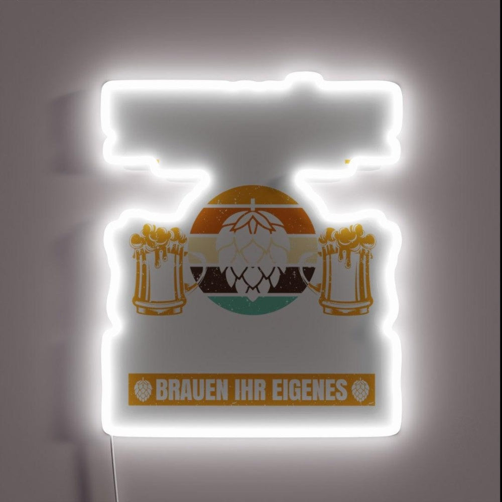 Beer Brewer Saying Real Men Rgb Led Neon Sign - Custom LED neon sign front view