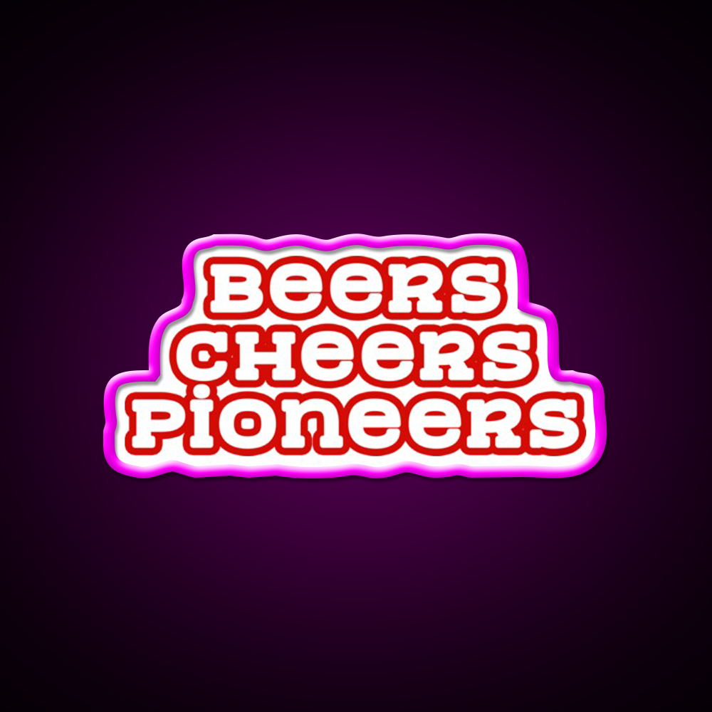 Beer Cheers Pioneers Beer Bar Decor Led Neon Sign Rgb Color - Neon sign mounted on wall in room