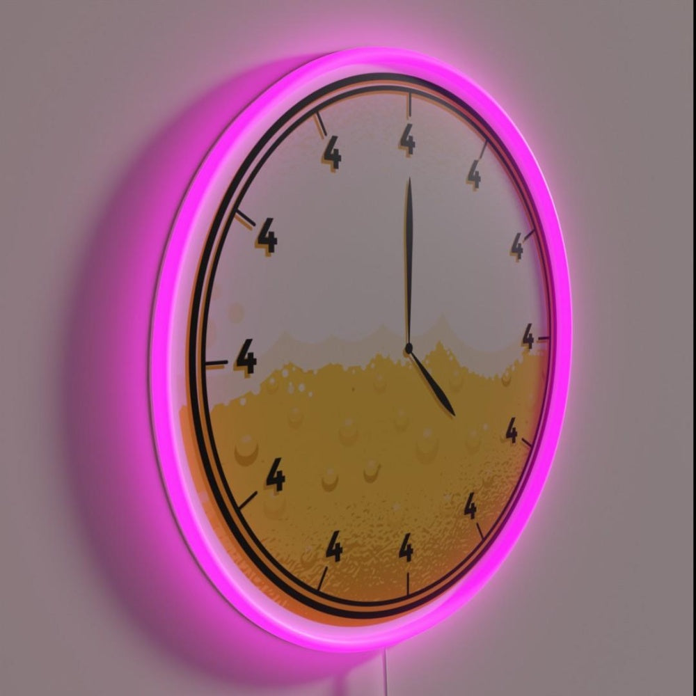 Beer Clock Rgb Led Neon Sign Bar Wall Decor - LED neon sign close-up detail