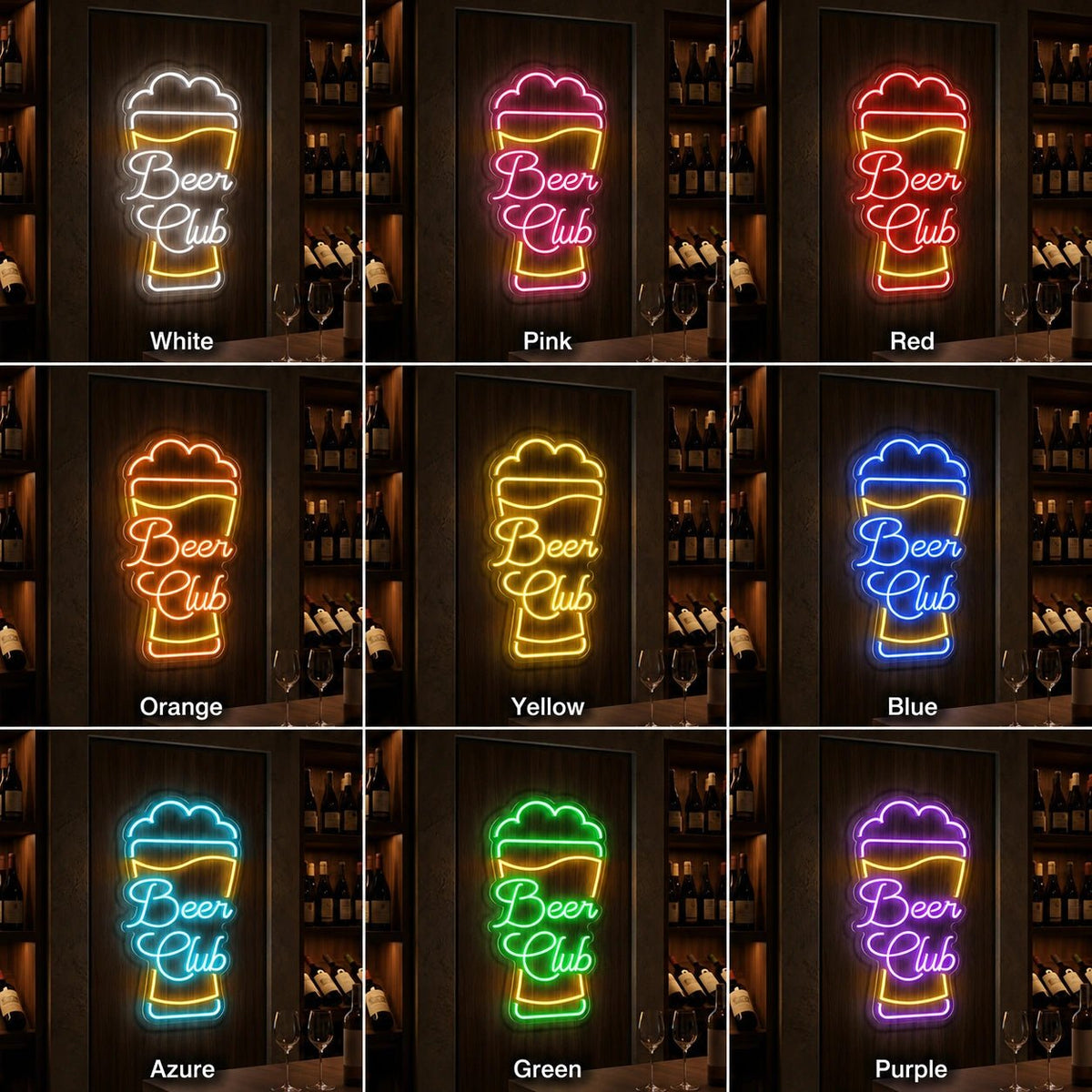 Beer Club Man Cave LED Neon Sign - Shineneon