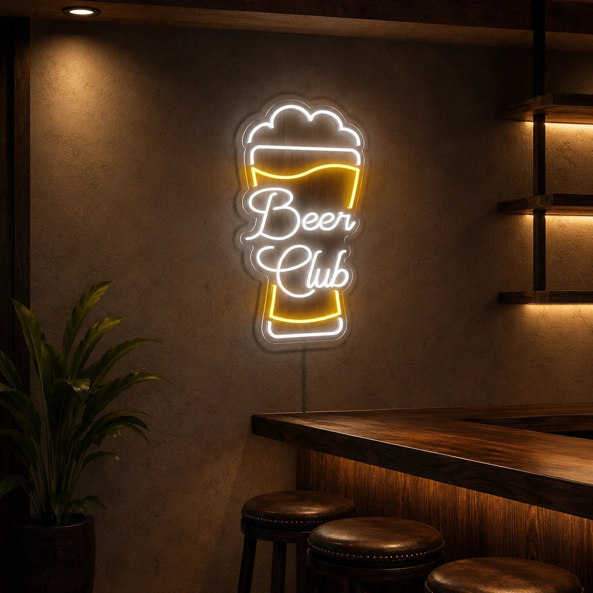 Beer Club Man Cave LED Neon Sign - Shineneon