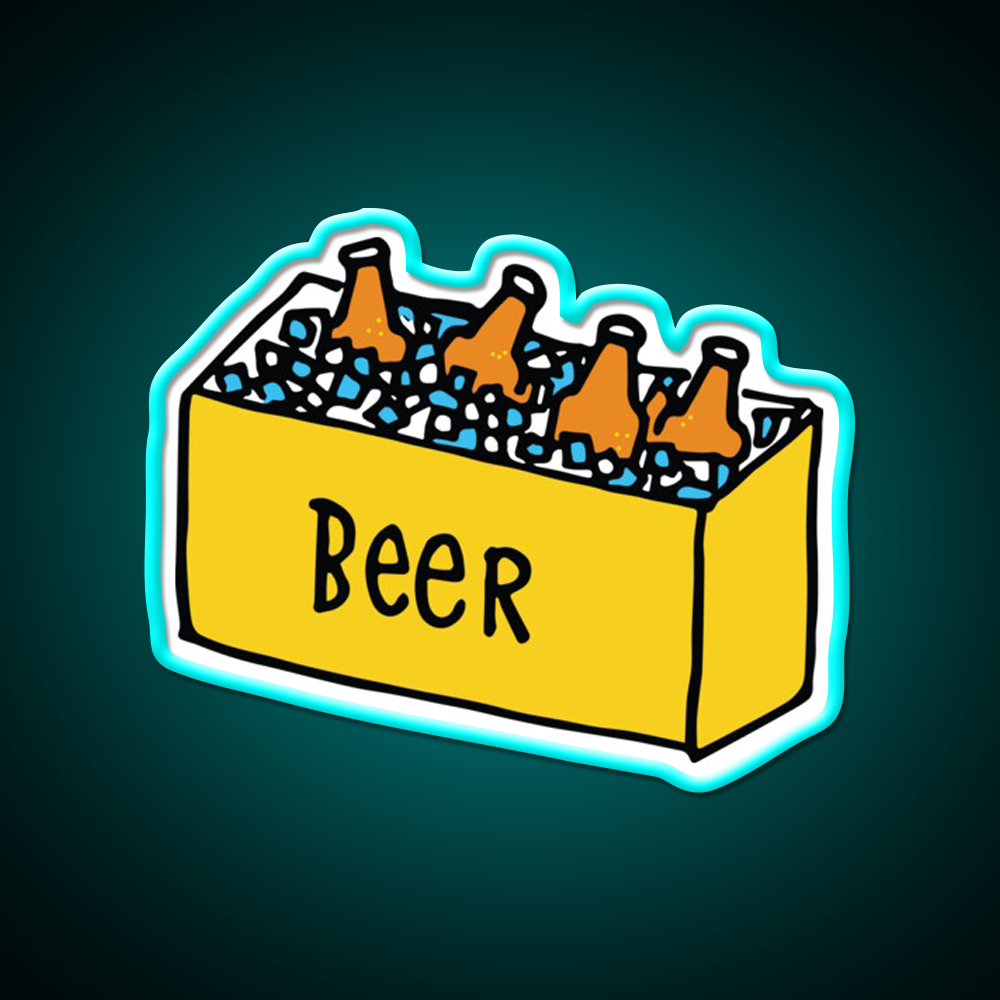 Beer Cooler Time Beer Bar Decor Led Neon Sign Rgb Color - Size and dimension reference